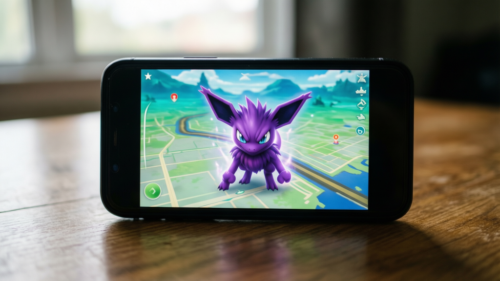 Shiny Zorua in Pokémon Go game interface