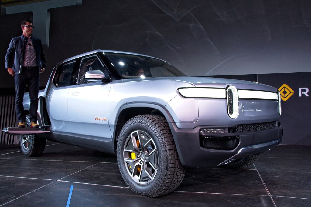 Rivian founder and CEO Robert "RJ" Scaringe at the debut of the Rivian R1T pickup at the 2018 Los Angeles Auto Show, November 27,