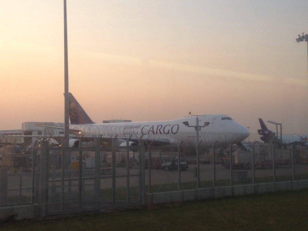 Smoke rising from Riyadh airport terminal after strikes