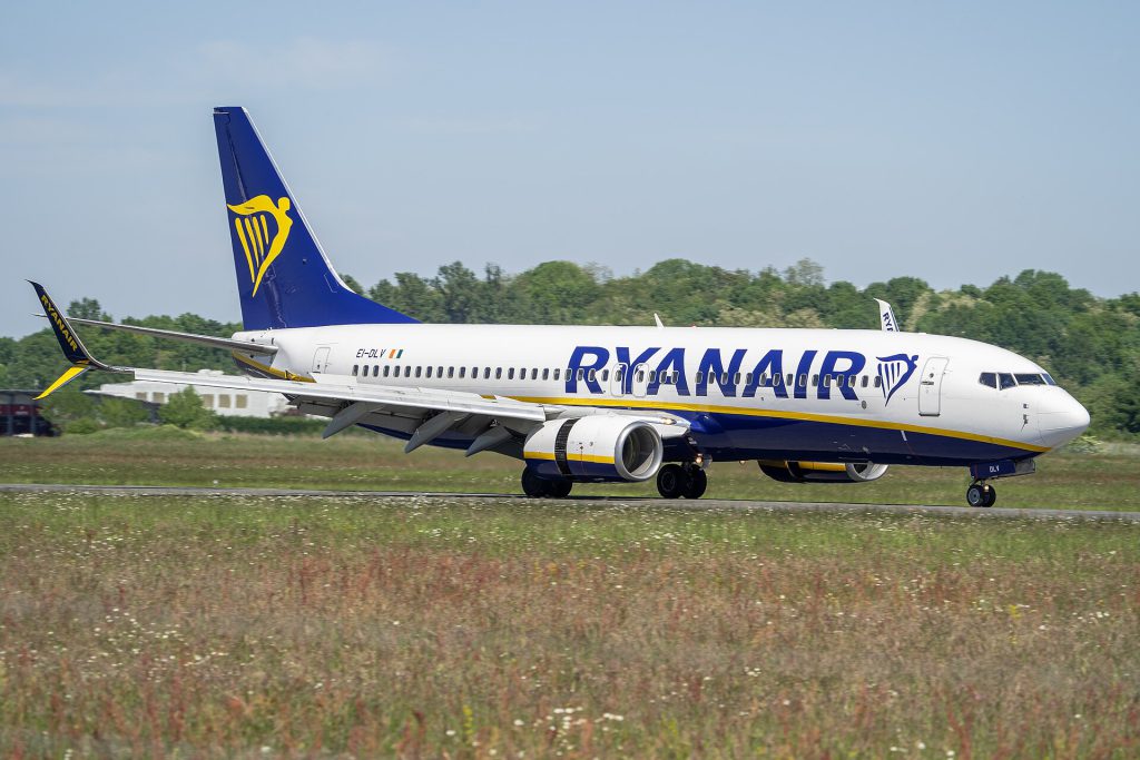 Ryanair Boeing 737 aircraft on the tarmac