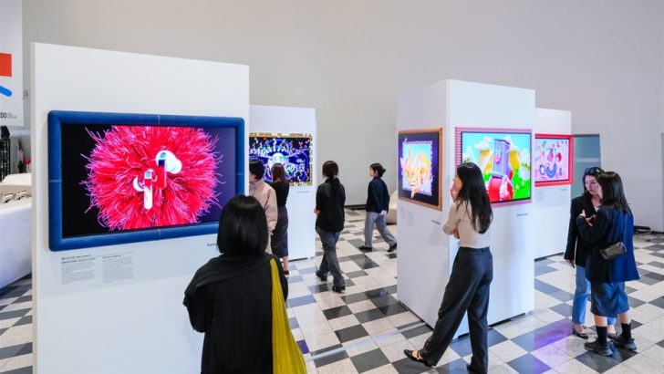 Samsung Showcases Art on OLED TVs at Seoul Design Week Samsung OLED TV S95H displaying artwork at Seoul Design Week 2026