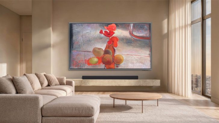 Samsung Art Store Adds 19 Art Basel Paris 2026 Works Samsung Art TV displaying Elene Shatberashvili poppies artwork from Art Basel Paris 2026