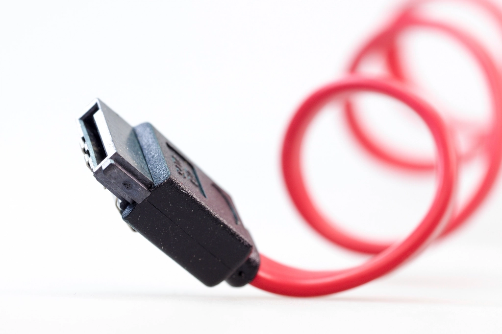 USB cable wire close up