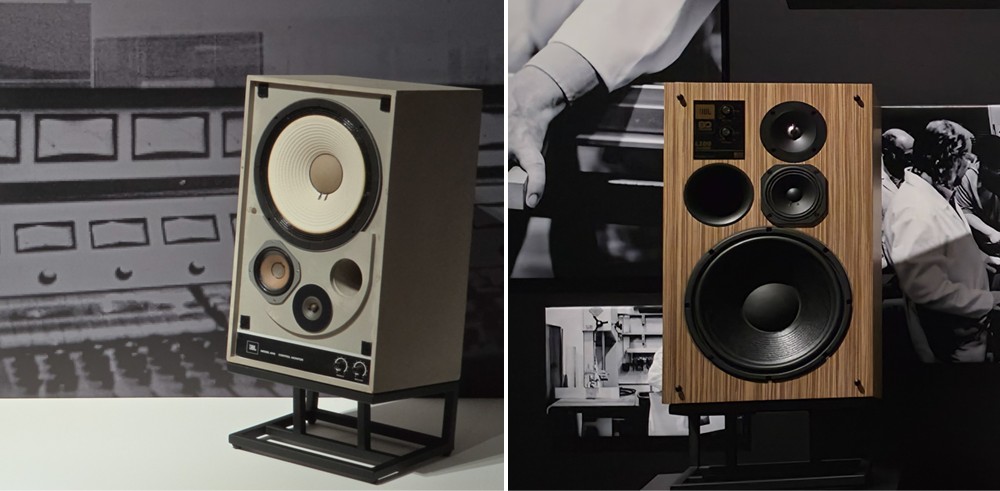 (From left) JBL 4310 studio monitor and JBL L100 Classic 80