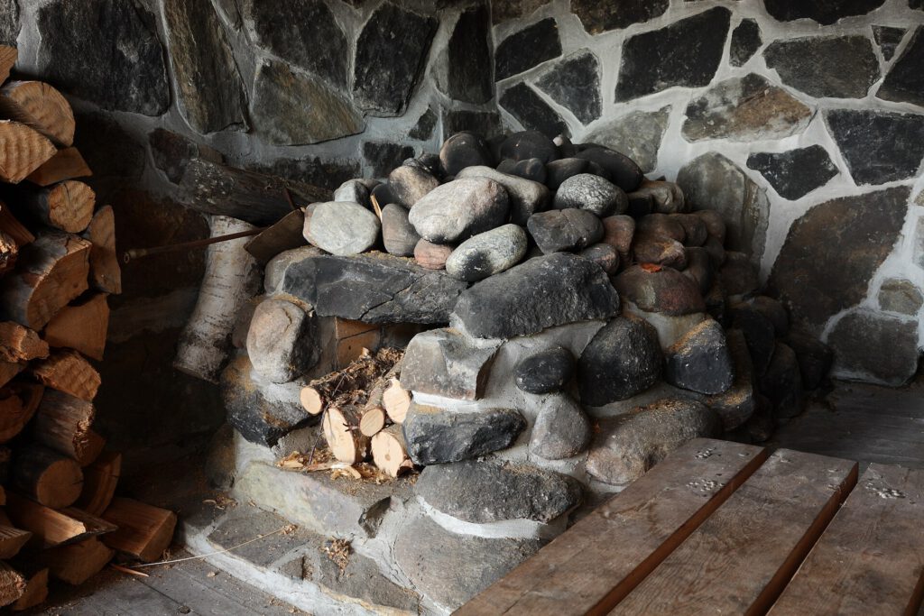 Sauna interior with wooden benches and steam, illustrating sauna immune cells research
