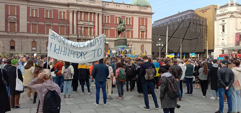 Serbia Votes in Snap Election Pitting Vucic Against Student Movement 1 Belgrade Protest against Russian invasion of Ukraine First Anniversary 12
