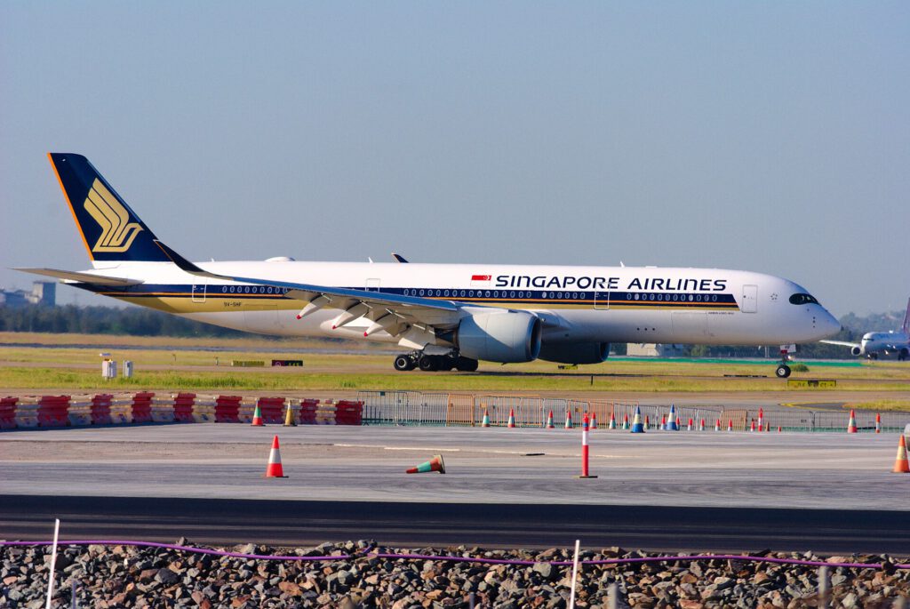 Singapore Airlines Launches Madrid Route After 22-Year Hiatus Singapore Airlines Airbus A350-900 taxiing at Singapore Changi Airport