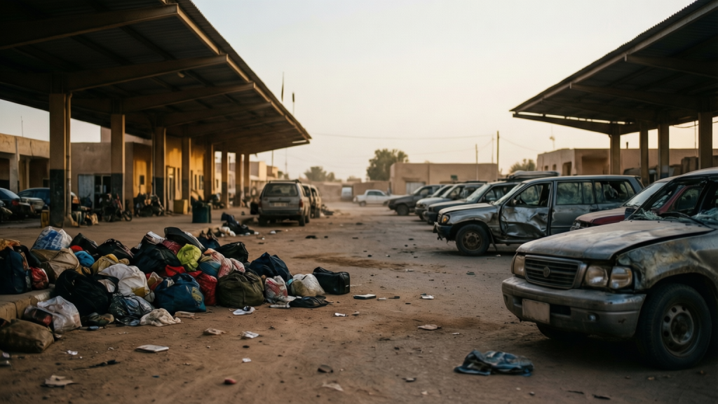 Drone strike aftermath at a market hub in al-Dibab, Sudan