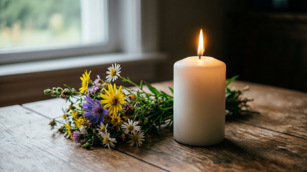 Mother Campaigns for Earlier Rare Cancer Diagnosis After Teen’s Death A memorial candle and flowers representing the loss of a teenager to rare cancer