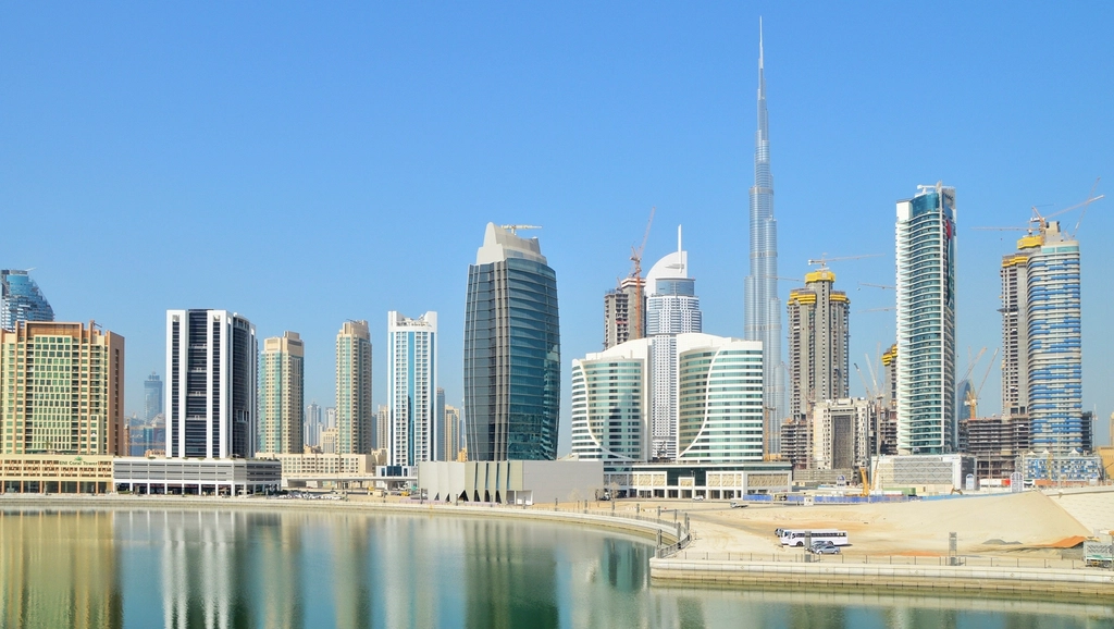 Dubai skyline with Burj Khalifa visible, representing UAE hotels recovery efforts