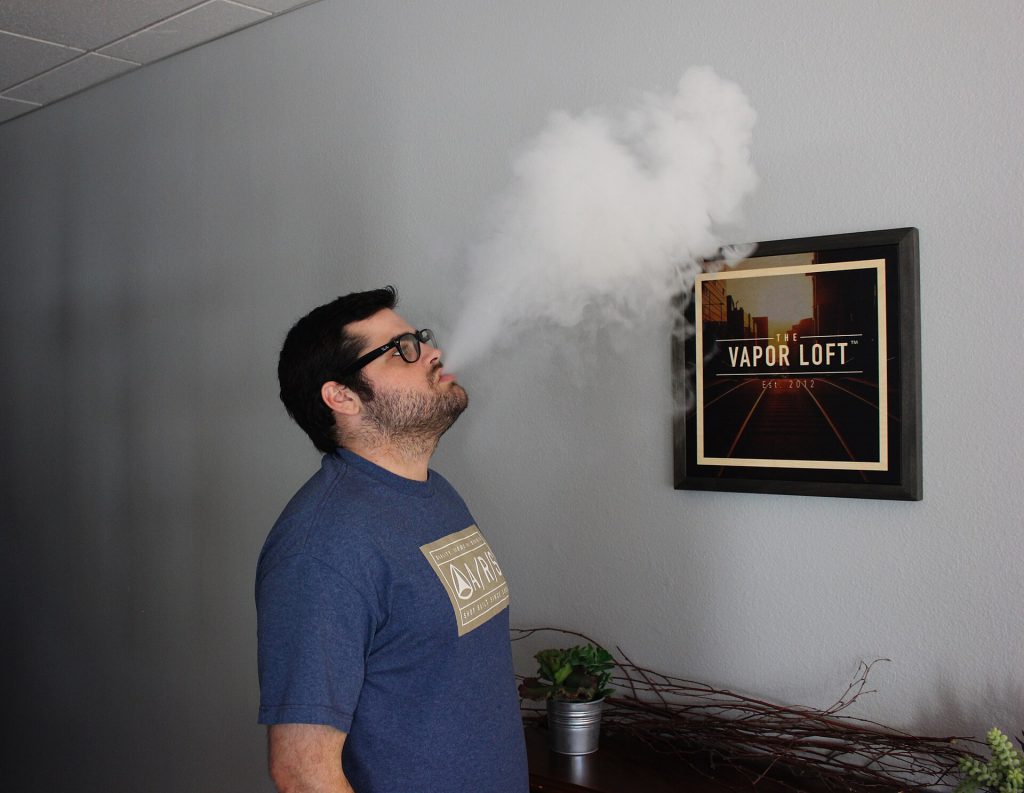 Blowing Vape Cloud