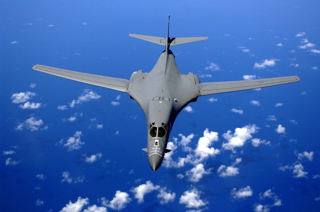 US Pulls B-1 Bombers from UK Base After Terror Arrests 1 B 1B over the pacific ocean