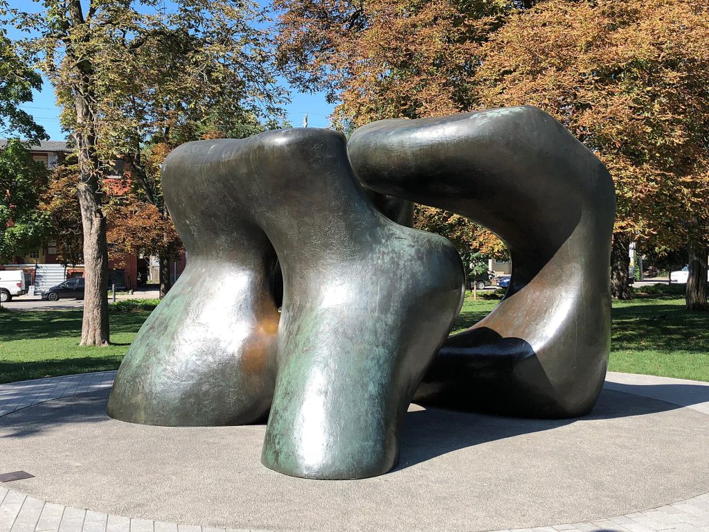 The Valentine's Gift That Sealed a 20-Year Queer Art Partnership 2 Henry Moore's installation near the Art Gallery of Ontario